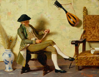 Italiensk drakt fra 1700-tallet (olje på lerret) av Pompeo Massani