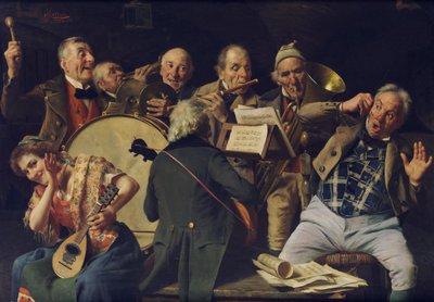 En orkesterprøve, ca. 1920 av Pompeo Massani