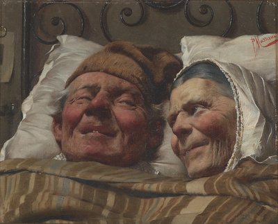 Gullbryllupet, ca. 1890 (olje på lerret) av Pompeo Massani