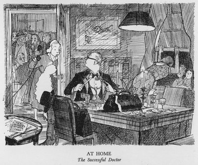 At Home, The Successful Doctor (litho) av Pont