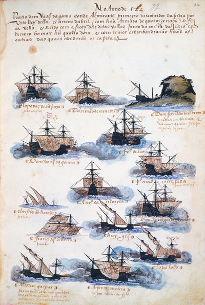 Reiser til Vasco da Gama, den portugisiske ekspedisjonen av Portuguese School