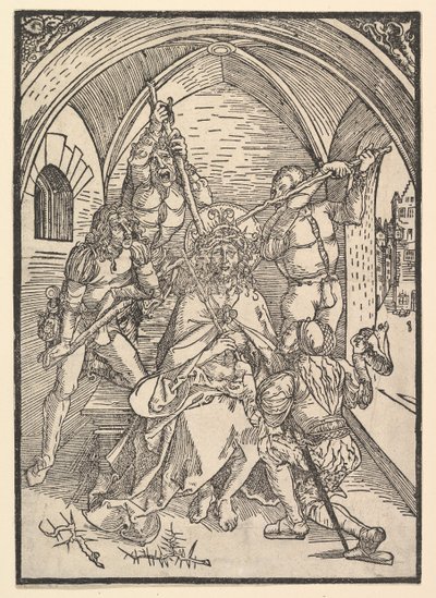 Kristus kronet med torner, ca. 1500. av Possibly Albrecht Dürer