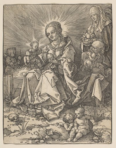 Madonnaen på en gressbakke, 1526. av Possibly Albrecht Dürer