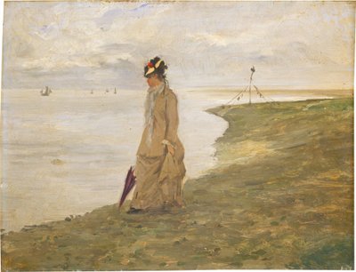 Kvinne ved sjøen av Possibly French 19th Century