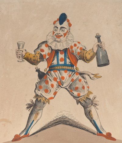Mr. Grimaldi som klovn, 13. juli 1822. av Possibly Piercy Roberts