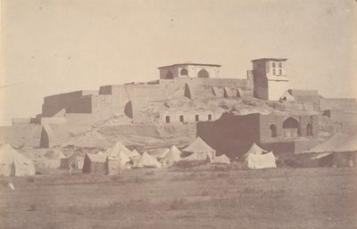[A Persian Citadel in the Environs of Sultaniye], 1840s-60s.    1185375   no       norwegian Successfully Translated  Original: Prins Maurits bij het lijk van Prins Willem de Zwijger, 1584 De hoop des vaderlands (title on object) Translat: Prins Maurits bi av Possibly by Luigi Pesce.