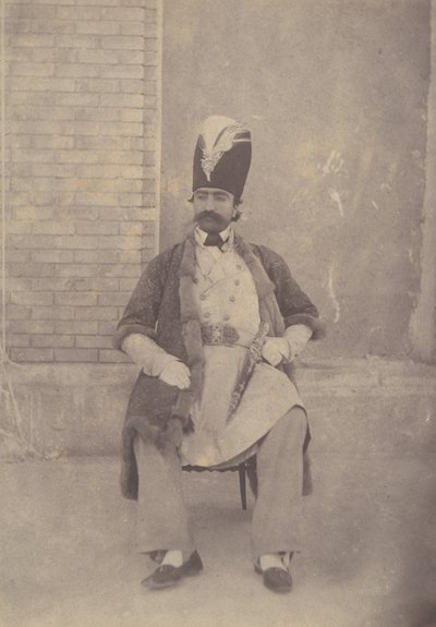 Naser al-Din Shah, ca. 1855-58. av Possibly by Luigi Pesce.