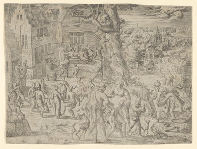 Landsbymessen, 1549., 1549. av Possibly by Peeter van der Borcht.