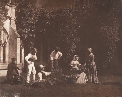 Fruktselgerne, ca. 1845. av Possibly by William Henry Fox Talbot.