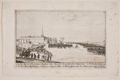 Frederik V mønstrer regimenter ved Antvorskov av Poul Isac Grønvold