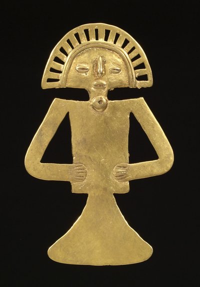 Figuranheng, ca. 700-1000 (gull) av Pre Columbian Pre Columbian