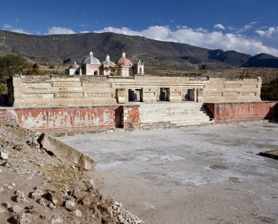 Utsikt over søylepalasset av Pre Columbian Pre Columbian