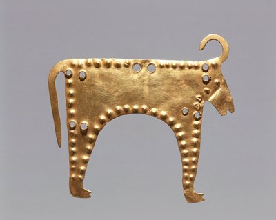 Bulgaria, Sofia, Natsionalen Istoritcheski Muzej, Bladgull med dyrefigurer fra Varna av Prehistoric Prehistoric