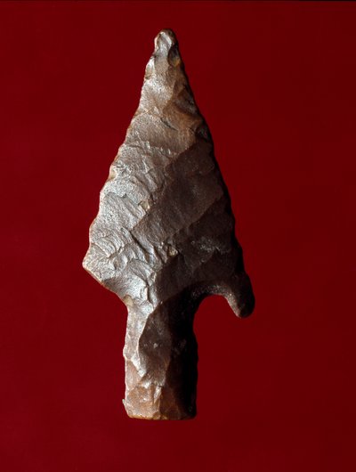 Egyptisk antikvitet: pilspissen fra stedet til Fayoum (Fayyum eller Fayum) i Egypt. Predynastisk periode. Verone, Museo Civico di Storia Naturale, Italia av Prehistoric Prehistoric