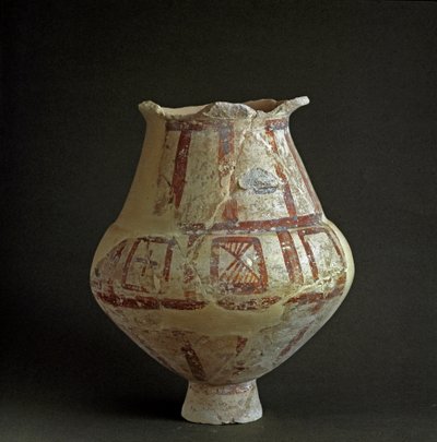 Etruskisk sivilisasjon: terrakottavase fra nekropolisen Mattonara (Civitavecchia), Lazio. 7.-6. århundre f.Kr. Roma, Luigi Pigorini nasjonalmuseum for forhistorisk etnografi av Prehistoric Prehistoric