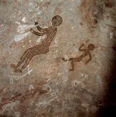 Menneskeskikkelser. Hulemalerier, 8000-7000 f.Kr av Prehistoric Prehistoric