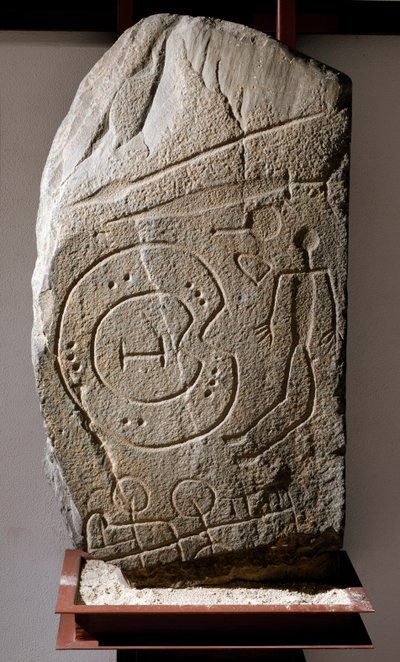 Iberic Stele of Solana of Cabanas kriger. 8.-6. århundre f.Kr av Prehistoric Prehistoric