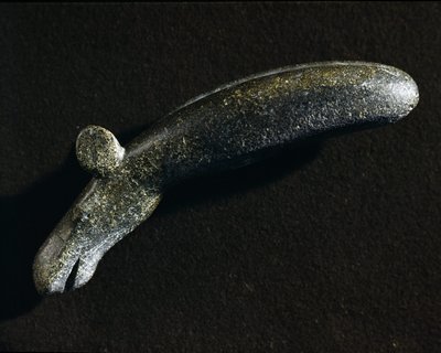 Prehistoire: diorittverktøy i form av elan. Steinalder. Svenska Riksantikvariemuseet, Stockholm, Sverige av Prehistoric Prehistoric
