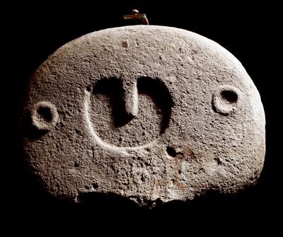 Forhistorisk kunst: Jernalderskulptur fra stedet Lunigiana nær La Spezia, Italia. 1100-800 f.Kr. La Spezia, kommunalt museum for Lunigiana-sivilisasjonen av Prehistoric Prehistoric