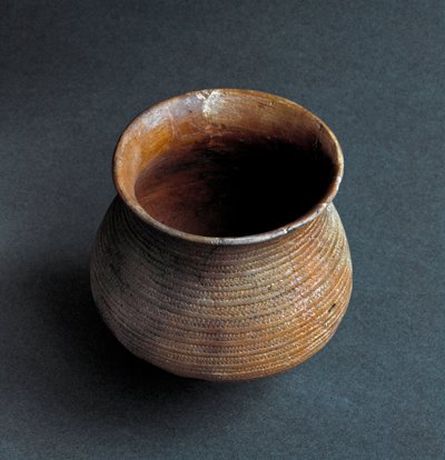 Forhistorie, kultur i Remedello: vase i form av en klokke fra grotten Santa Cristina, Fiesse nær Brescia. Kobberalder. Eneolitisk. 2200 f.Kr. Roma, Luigi Pigorini nasjonalmuseum for forhistorisk etnografi av Prehistoric Prehistoric