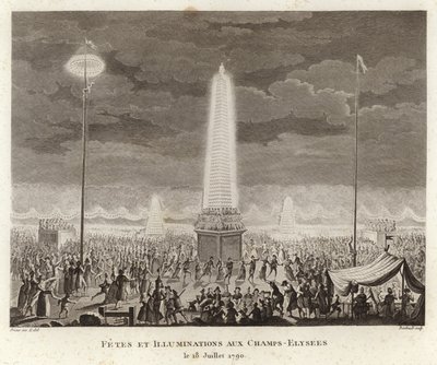 Festival og belysninger i Champs-Elysees i Paris av Prieur