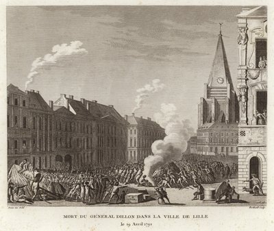 General Dillons død i Ville de Lille av Prieur