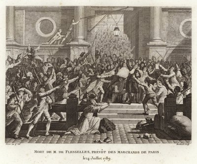Jacques de Flesselles død av Prieur