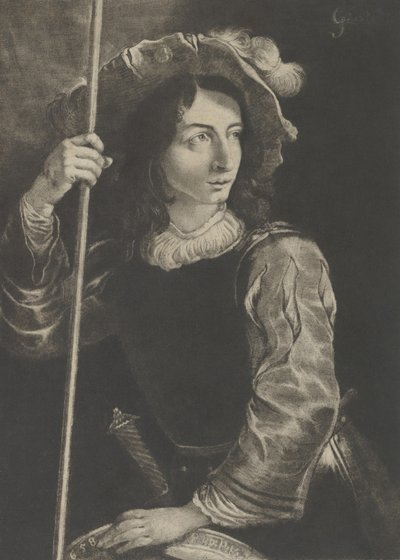 The Great Lansquenet eller fanebærer, 1658. av Prince Rupert