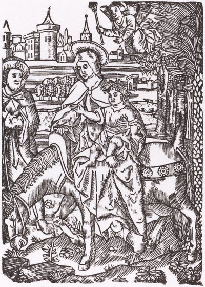 Flyturen til Egypt av Probably French 16th Century
