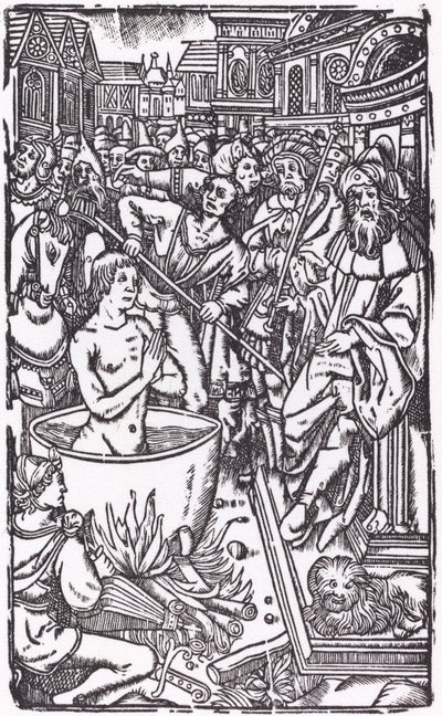 En helgens martyrium av Probably French 16th Century