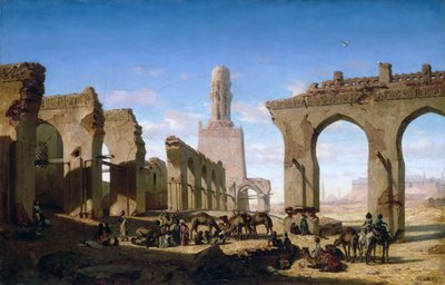 Ruinene av Al-Hakim-moskeen i Kairo av Prosper Marilhat