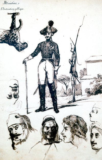 Studie, A soldiers rustning, c1823-1870 av Prosper Merimee