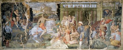Historier om pave Sylvester og keiser Konstantin, av Prospero Fontana (1512-1597), freskomaleri, sal, Palazzina della Viola, Bologna, Italia av Prospero Fontana
