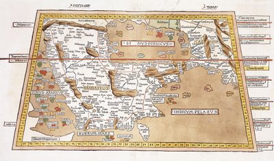 Sjette Asie Tabula, 1541 av Ptolemy