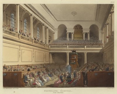 Foundling sykehus av Pugin and Rowlandson