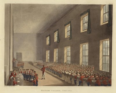 Militærhøgskolen av Pugin and Rowlandson