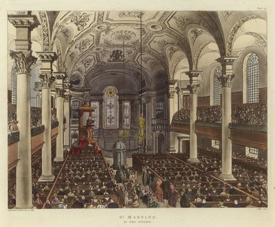 St Martins i markene av Pugin and Rowlandson