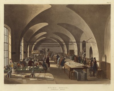 Frimerkekontor av Pugin and Rowlandson