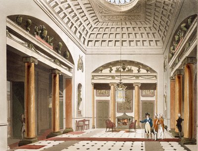 The Hall, Carlton House, fra Ackermanns "Microcosm of London" av Pugin and Rowlandson