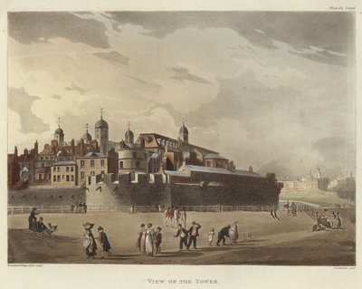 Utsikt over tårnet av Pugin and Rowlandson