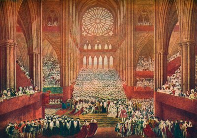 Kroningen av kong George IV i Westminster Abbey, London, 1821 1906. av Pugin and Stephanoff