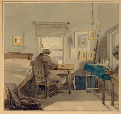 På jobb. I Pavel Nashchokin-huset, 1824 av Pyotr Fyodorovich Sokolov