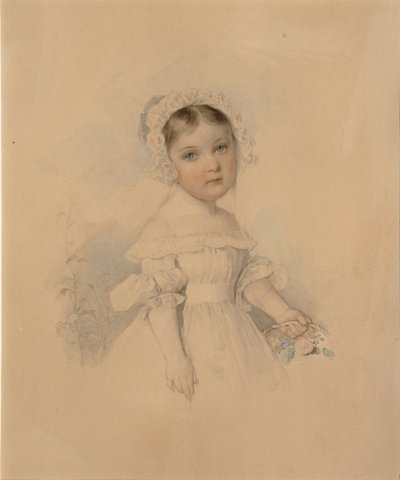 Portrett av grevinne Alexandra Alexandrovna Golitsyna 1823-1910, midten av 1820-årene av Pyotr Fyodorovich Sokolov