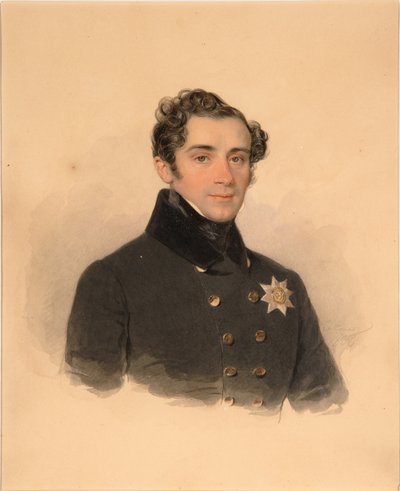 Portrett av prins Alexander Fyodorovich Golitsyn 1796-1864, 1838 av Pyotr Fyodorovich Sokolov
