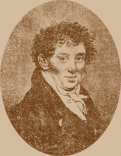 Portrett av komponisten og gitaristen Andrei Osipovich Sychra 1773-1850, 1817. av Pyotr Fyodorovich Sokolov