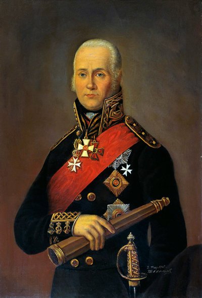 Portrett av admiralen Fyodor Fyodorovich Ushakov 1745–1817, 1912. av Pyotr Nikolaevich Bazhanov