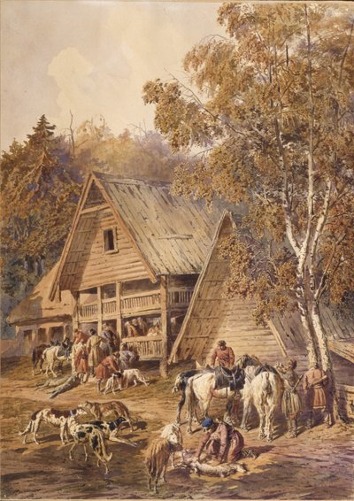 Huntsmen, 1863 av Pyotr Petrovich Sokolov