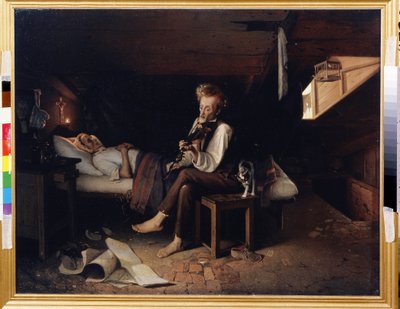 En gal fiolinist ved morens dødsleie (A Mad Violonist at Mother