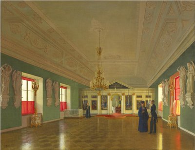 Interiør av palasskirken St. Alexander Nevsky, Anichkov-palasset, St. Petersburg, 1850. av Pyotr Vasilyevich Tutukin