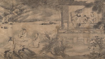 Poets Gathering in the Orchid Pavilion, datert 1607. av Qian Gong